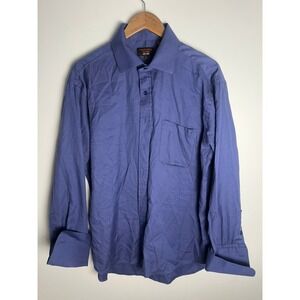 Christopher Tanner New York Blue Button‎ Down Dress Office Shirt 17.5 34/35